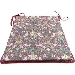 Coussin de siège conique Strawberry Thief Crimson | Coussins de siège William Morris