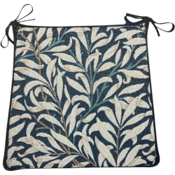 Coussin d'assise conique en tapisserie d'ébène à motif de branches de saule | Coussins d'assise à motifs |