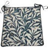 Tapered Seat Pad Willow Bough Ebony Tapestry| Patterned  Seat Pads |