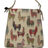 Coussin d'assise conique en tapisserie Lama | Coussins d'assise originaux en tapisserie animalière |