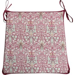 Tapered Seat Pad Snakeshead Crimson| William Morris Printed Seat Pads