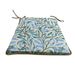 Coussin d'assise conique Tapisserie à motif de branches de saule et d'embruns | Coussins d'assise verts