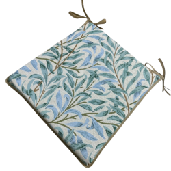 Coussin d'assise conique Tapisserie à motif de branches de saule et d'embruns | Coussins d'assise verts