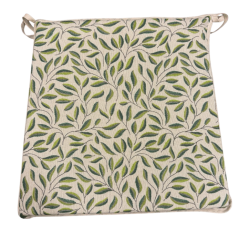 Tapered Seat Pad Green Leaves | Green Patterned Tapered Seat Pads |