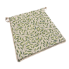 Tapered Sitzpolster Grüne Blätter | Grün gemusterte Tapered Sitzpolster |