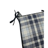 Highland Check Denim Tapered Seat Pads | Checked Tapered Chair Pads