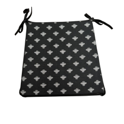 Silver Bee Tapered Seat Pads | Black & Silver Tapered Chair Pads