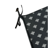 Silver Bee Tapered Seat Pads | Black & Silver Tapered Chair Pads