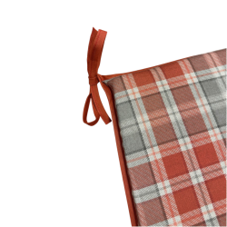Highland Check Autumn Tapered Seat Pads | Checked Tapered Chair Pads