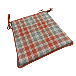 Highland Check Autumn Tapered Seat Pads | Checked Tapered Chair Pads
