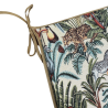 Coussins d'assise coniques en tapisserie naturelle de forêt tropicale | Coussins d'assise coniques jungle