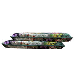 Velvet Rhapsody Tapered Seat Pads | Floral Velvet Tapered Chair Pads