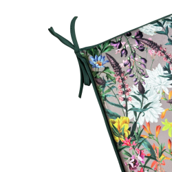 Velvet Rhapsody Tapered Seat Pads | Floral Velvet Tapered Chair Pads