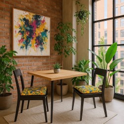 Coussins de chaise coniques en velours Midsummer | Coussins de chaise coniques en velours à motifs floraux