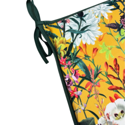 Velvet Midsummer Sitzkissen mit konischer Form | Florale Samt-Sitzkissen mit konischer Form