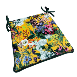 Velvet Midsummer Sitzkissen mit konischer Form | Florale Samt-Sitzkissen mit konischer Form