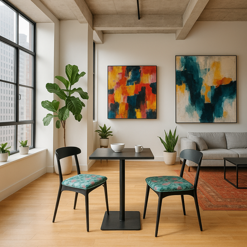 Velvet Tranquillity Tapered Seat Pads | Floral Velvet Chair Pads |