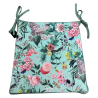 Coussins d'assise fuselés Velvet Tranquillity | Coussins de chaise en velours à motif floral |