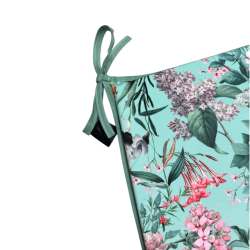 Velvet Tranquillity Tapered Seat Pads | Floral Velvet Chair Pads |