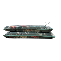 Velvet Chinoiserie konische Sitzkissen | Luxuriöse orientalische Samt-Stuhlkissen