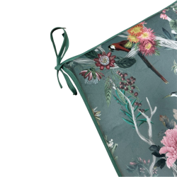 Velvet Chinoiserie Tapered Seat Pads | Luxury Oriental Velvet Chair Pads