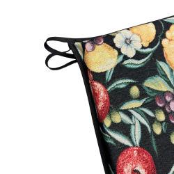 Black Fruits Tapestry Tapered Seat Pads| Fruit Design Tapered Seat Pad