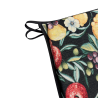 Black Fruits Tapestry Tapered Seat Pads| Fruit Design Tapered Seat Pad