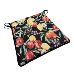 Black Fruits Tapestry Tapered Seat Pads| Fruit Design Tapered Seat Pad