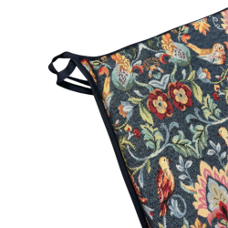Coussins d'assise coniques en tapisserie William Denim | Coussins d'assise coniques en tapisserie