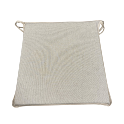 Plain Linen Tapered Seat Pads| Beige Tapered Seat Pads With Ties |