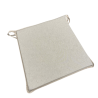 Coussins d'assise coniques en lin uni | Coussins d'assise coniques beiges avec attaches |