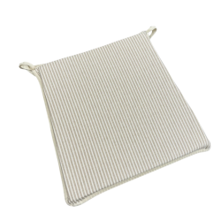 Coussins de siège coniques à rayures blanches | Coussins de siège coniques à rayures avec attaches |