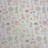 Woodland-Tiere Stoff | Bastelstoff | Mehrfarbiger Tierstoff