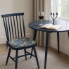 Strawberry Thief Navy Spindelsitzkissen | Florale Spindelstuhlpolster |