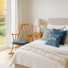 Strawberry Thief Navy Spindle Seat Pad | Floral Spindle Chair Pads |