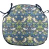 Strawberry Thief Navy Spindle Seat Pad | Floral Spindle Chair Pads |