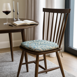 Spindle Seat Pad Willow Bough Seaspray Tapestry | Blue Green Chair Pad
