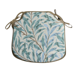Spindelsitzkissen Willow Bough Seaspray Tapisserie | Blau Grünes Stuhlkissen
