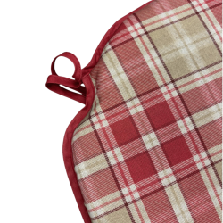Spindelsitzkissen Highland Check Rot | Rote Tartan Spindelsitzkissen |