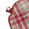 Coussins de selle à fuseaux Highland Check rouge | Coussins de selle à fuseaux en tartan rouge |