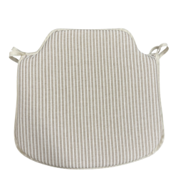 White Stripe Spindle Seat Pads| Neutral Seat Pads | Striped Seat Pads