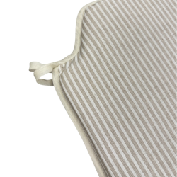 White Stripe Spindle Seat Pads| Neutral Seat Pads | Striped Seat Pads