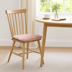 Spindle Seat Pads Willow Bough Rust | Red Patterned Spindle Seat Pads