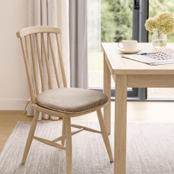 Grey Stripe Spindle Seat Pads| Geometric Seat Pads | Striped Seat Pads