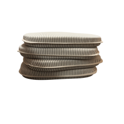 Grey Stripe Spindle Seat Pads| Geometric Seat Pads | Striped Seat Pads