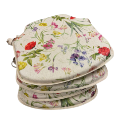 Klassische florale Spindelsitzkissen | Bunte blumige Spindelstuhlkissen
