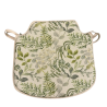 Green & Grey Floral Spindle Seat Pads | Green Leafed Spindle Chair Pads