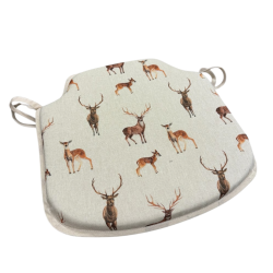 Stag & Deer Spindle Seat Pads| Non-slip Animal Print Spindle Seat Pads