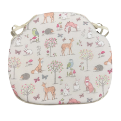 Woodlands Spindle Seat Pads| Woodland Animal Print Spindle Chair Pads