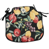 Schwarze Früchte Gobelin-Spindelsitzauflage | Frucht-Design Spindelstuhlauflage